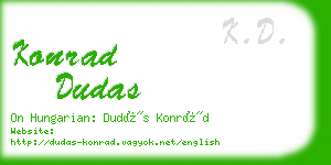 konrad dudas business card